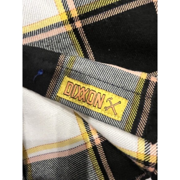 DIXXON Womens Loud Lacquer Flannel Sz S Limited Gold Black Snap buttons NWOT - Picture 7 of 10